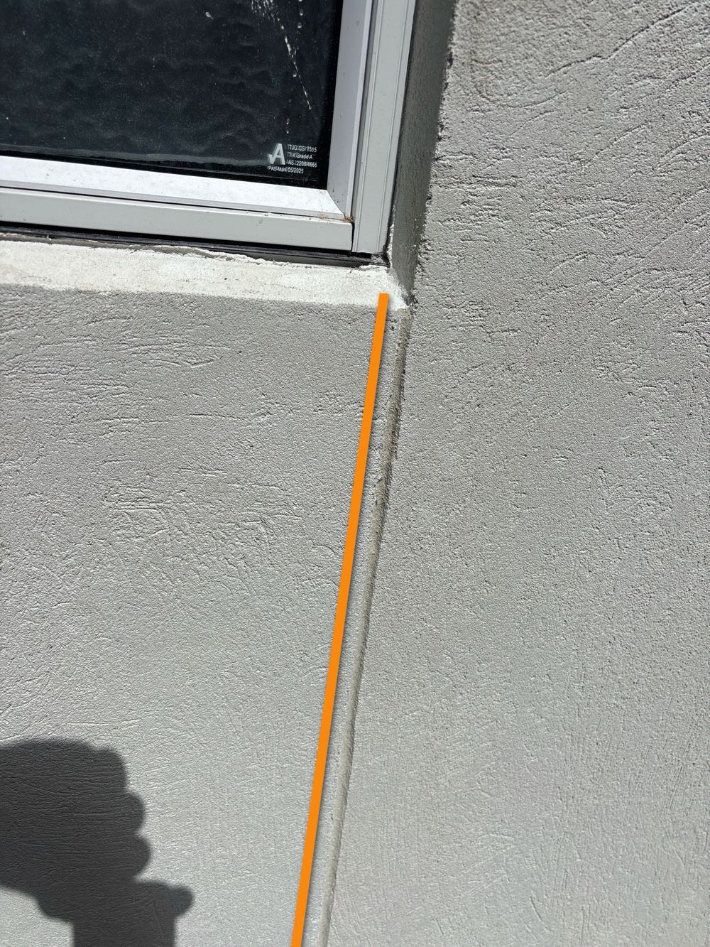 Render run straight over the control joints, so the cracks will follow, found during a fixing inspection in Beveridge
